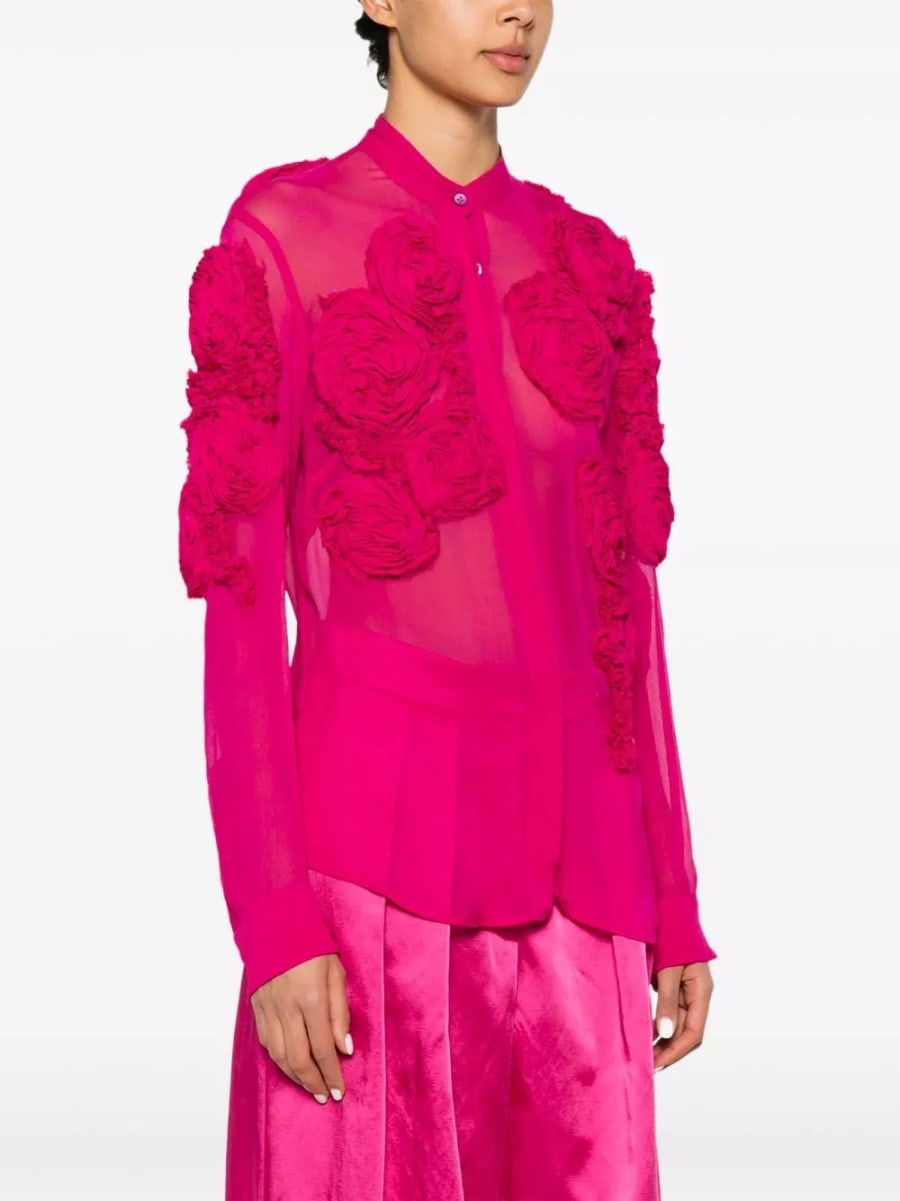 Dries Van Noten blusa ricamata Chowsa, view 4