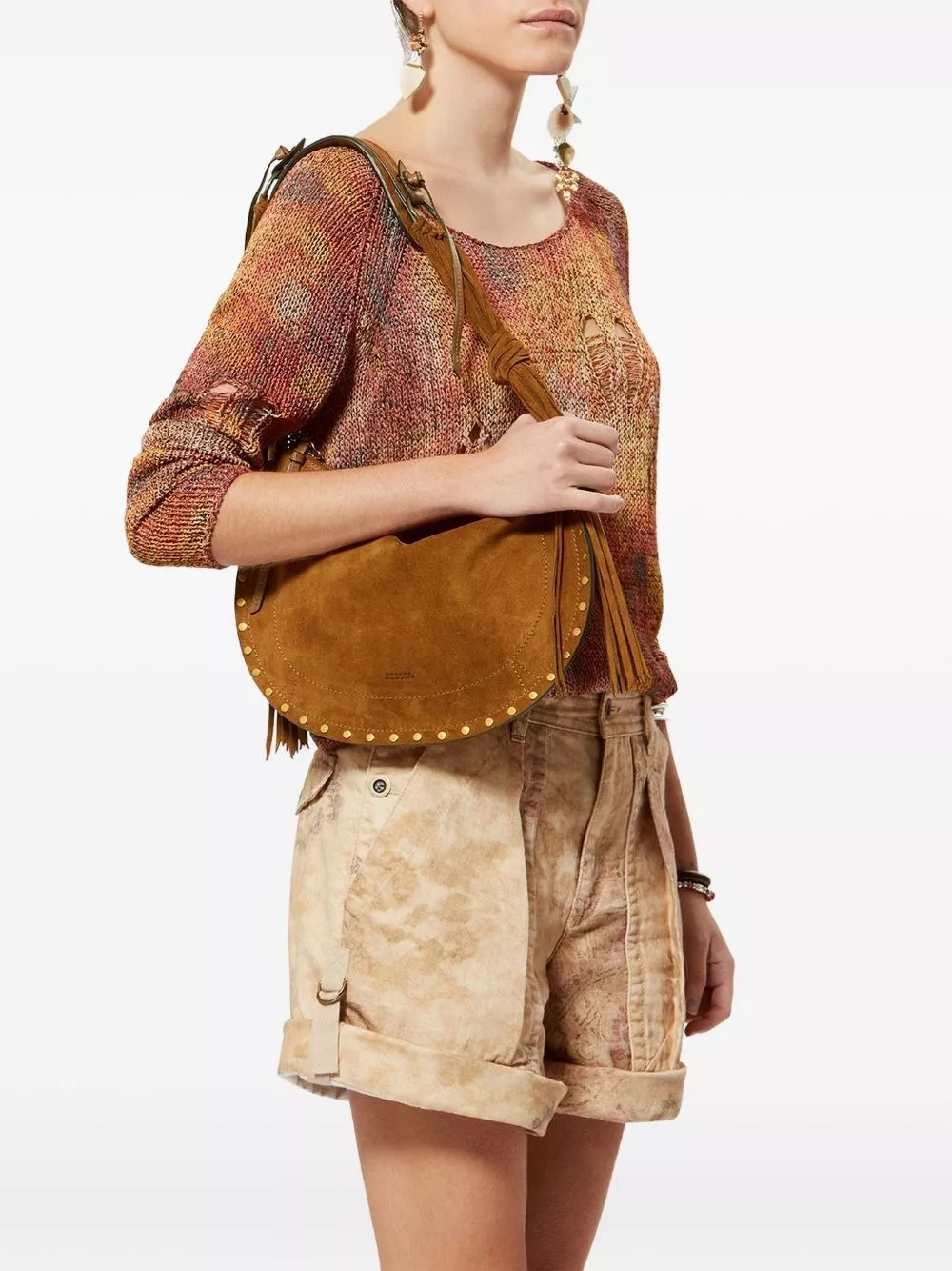 Isabel Marant Borsa a spalla in pelle morbida Oskan, view 2