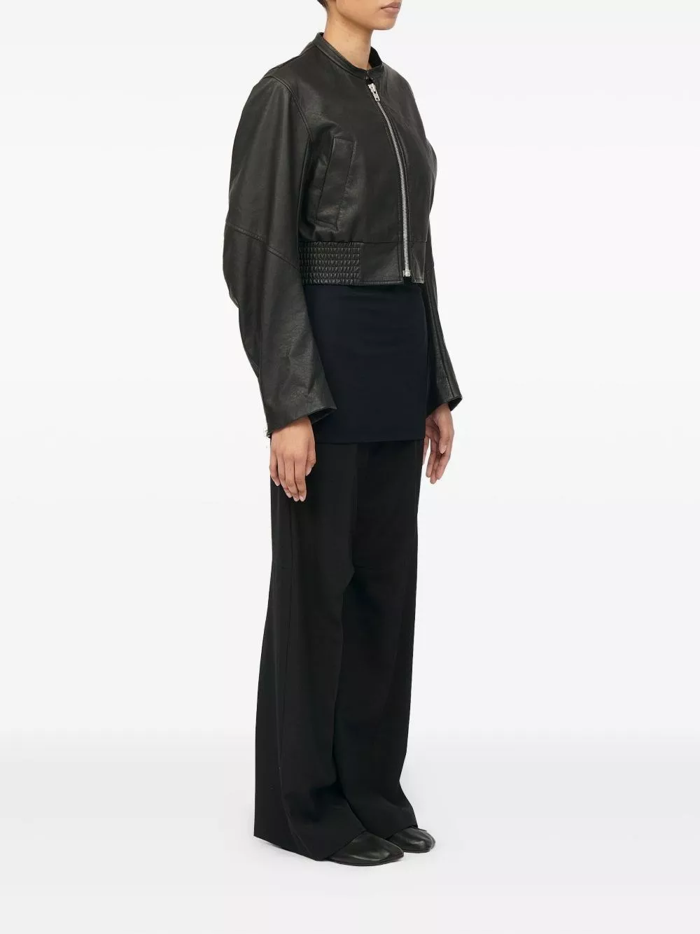 MM6 Maison Margiela Giacca bomber effetto pelle, view 2