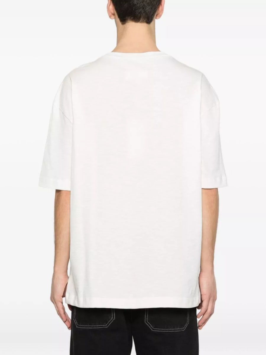 Maison Margiela T-shirt in cotone con logo, view 2