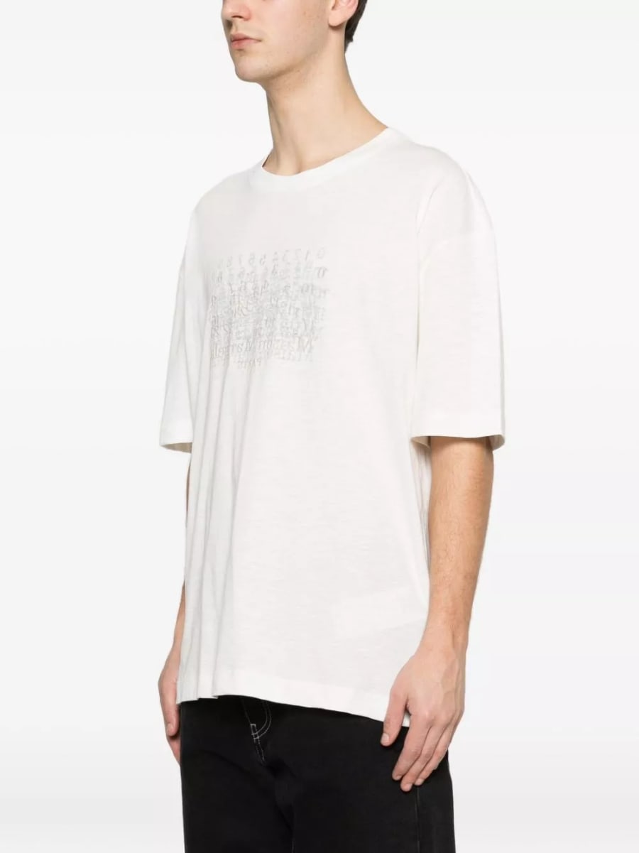 Maison Margiela T-shirt in cotone con logo, view 5