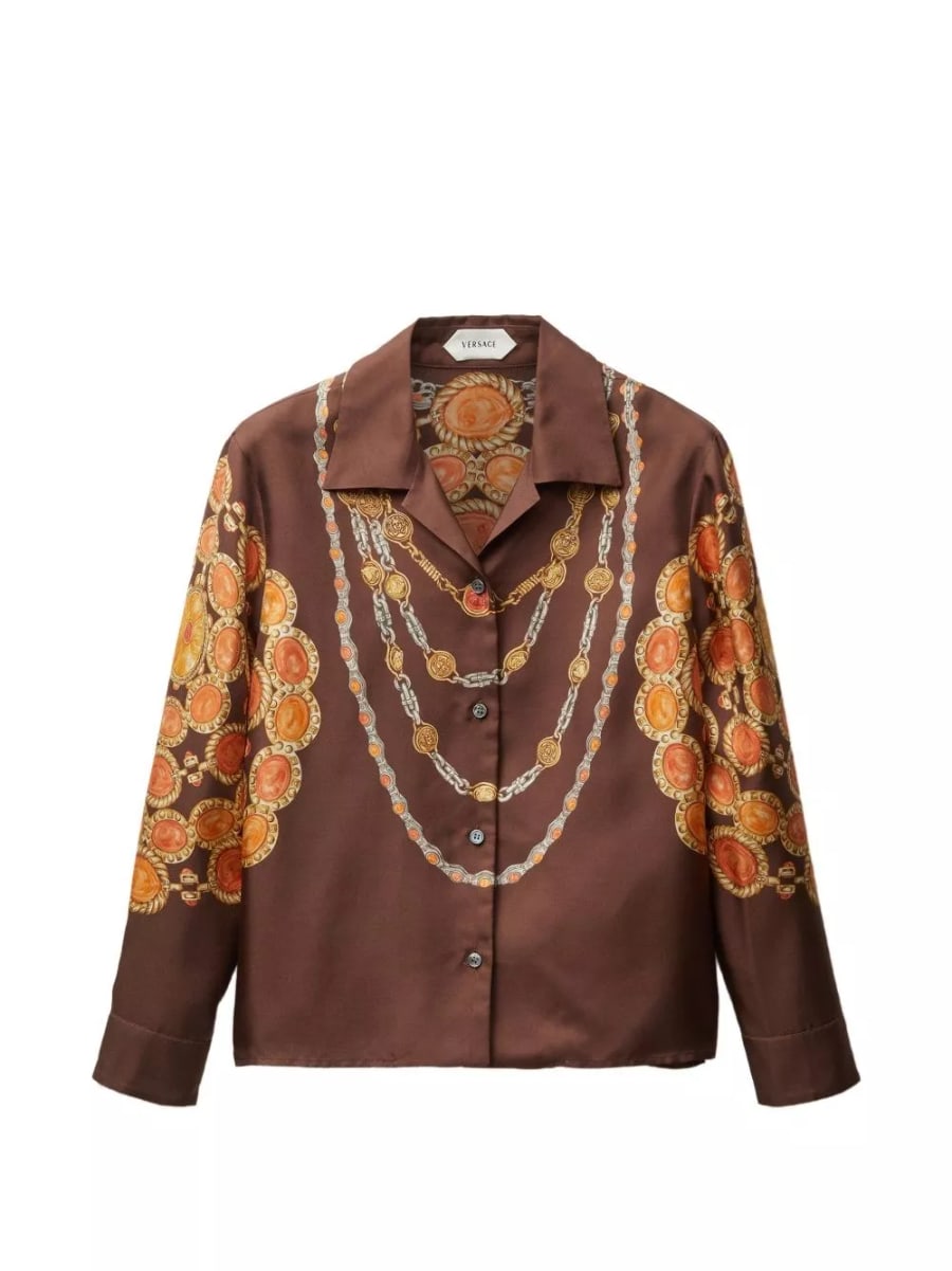 Versace Camicia in seta stampata