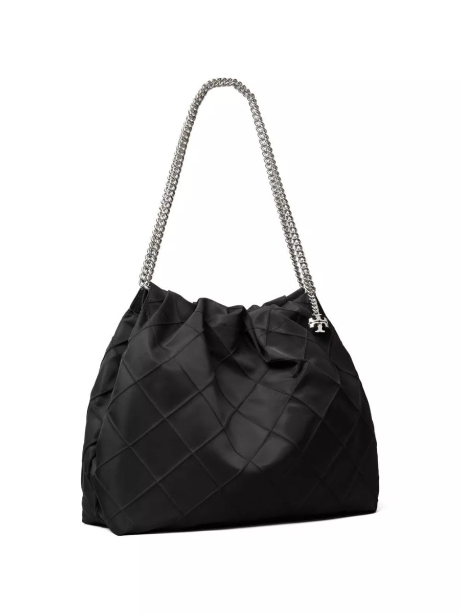 Tory Burch Borsa hobo in nylon Fleming, view 5