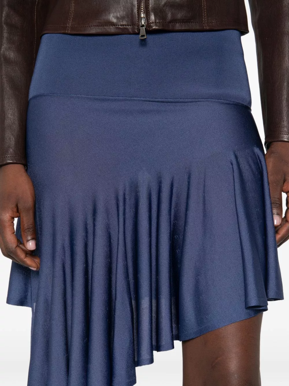 Alaïa Gonna in denim asimmetrica, view 2