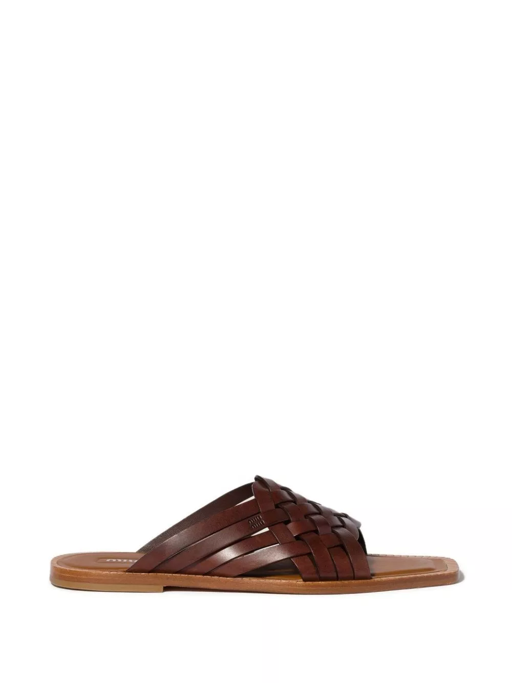 Miu Miu Sandali piatti in pelle