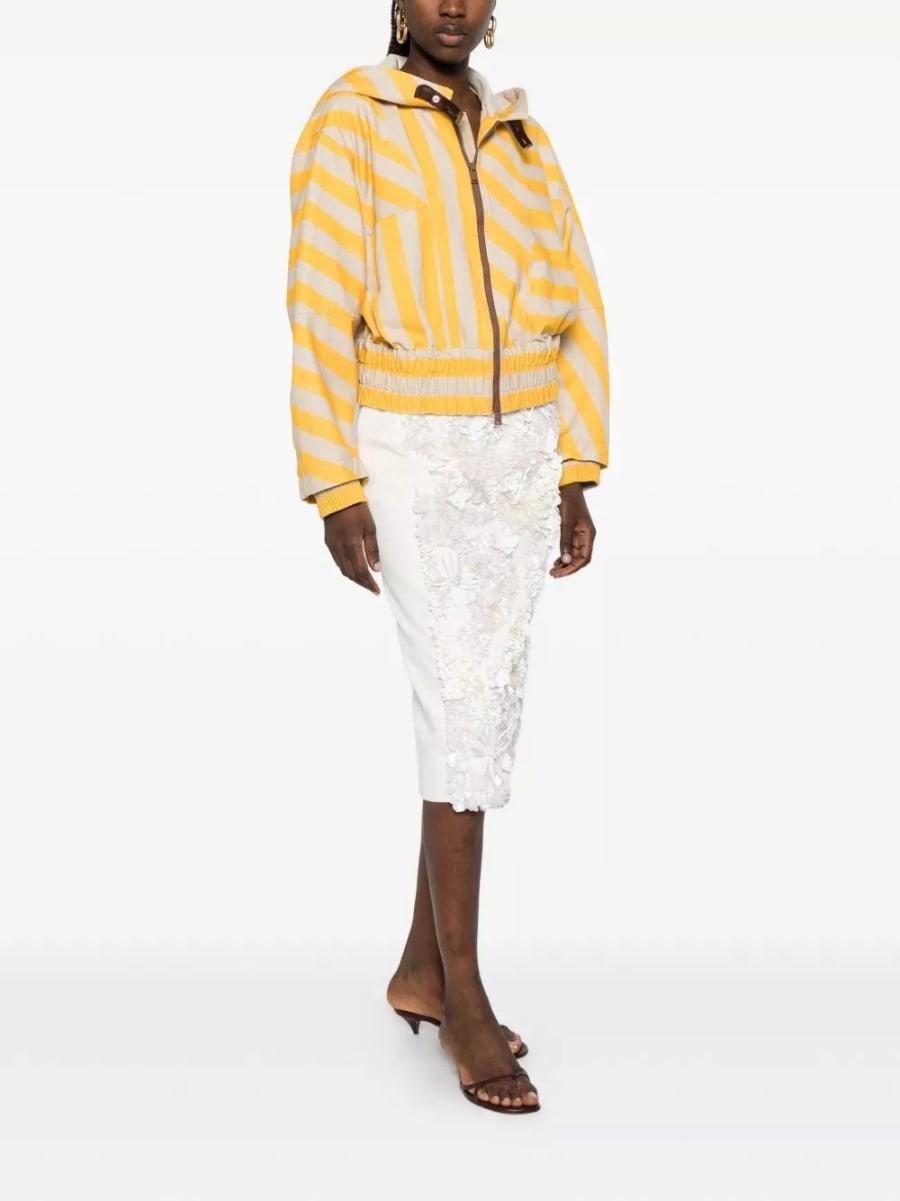 Fendi Giacca blouson a righe, view 2