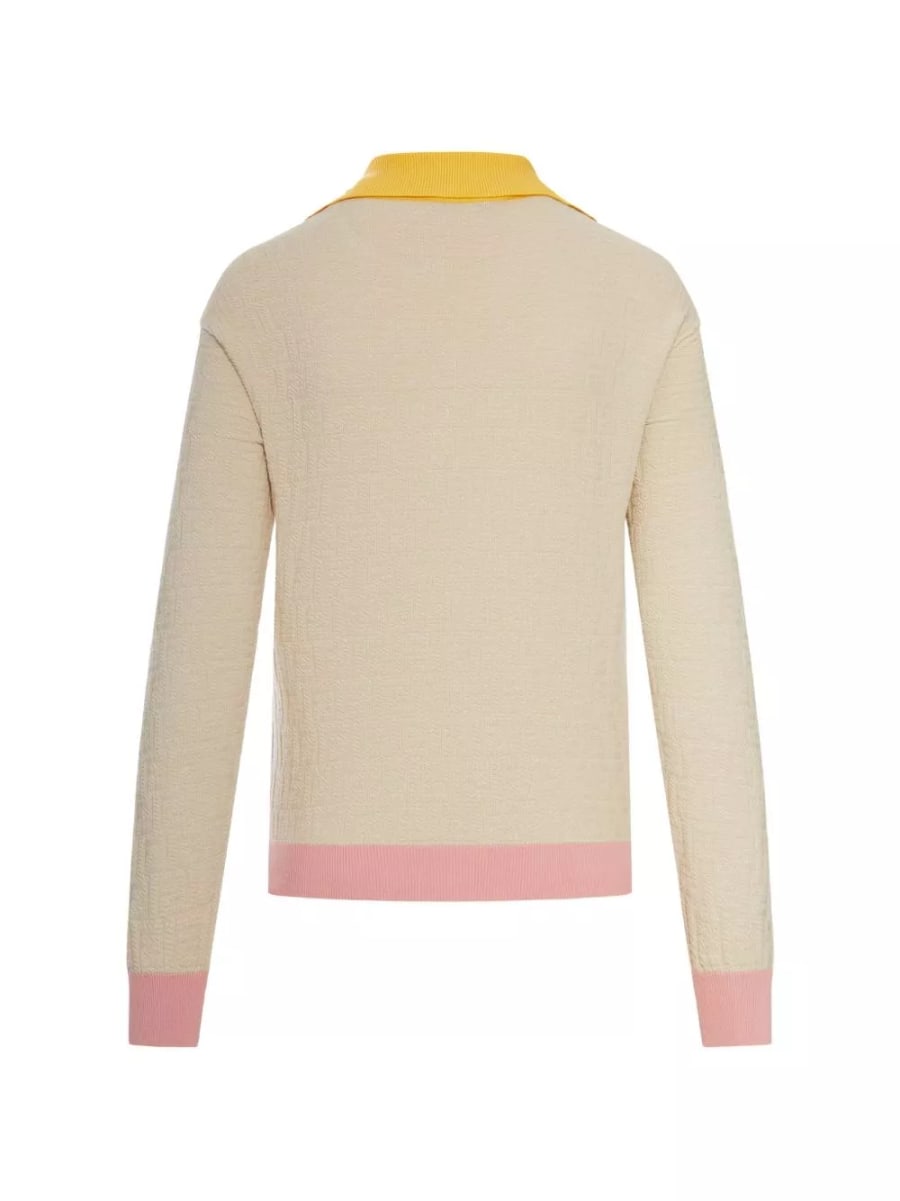 Fendi Maglione in misto cotone e seta, view 2