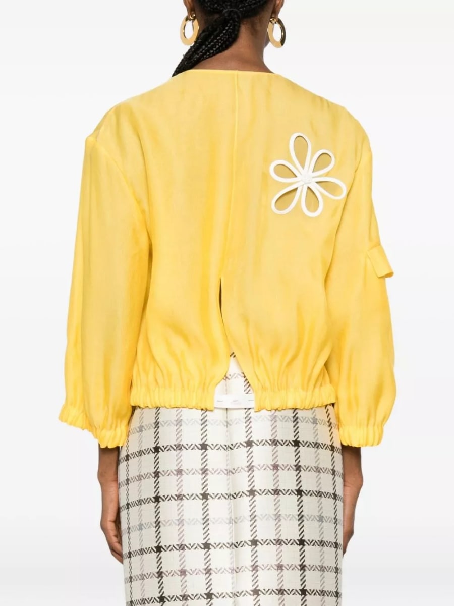 Fendi Giacca blouson ricamata, view 3