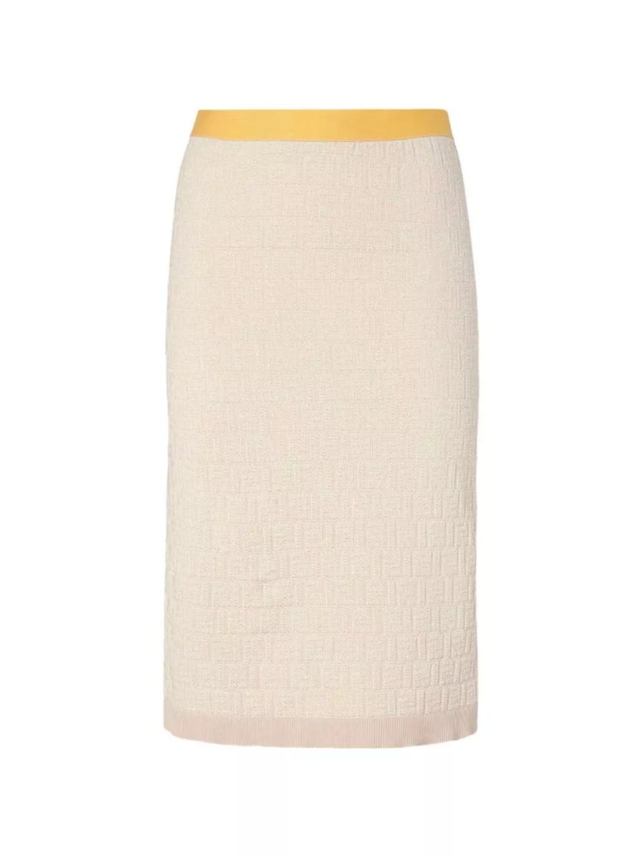Fendi Gonna in misto cotone e seta