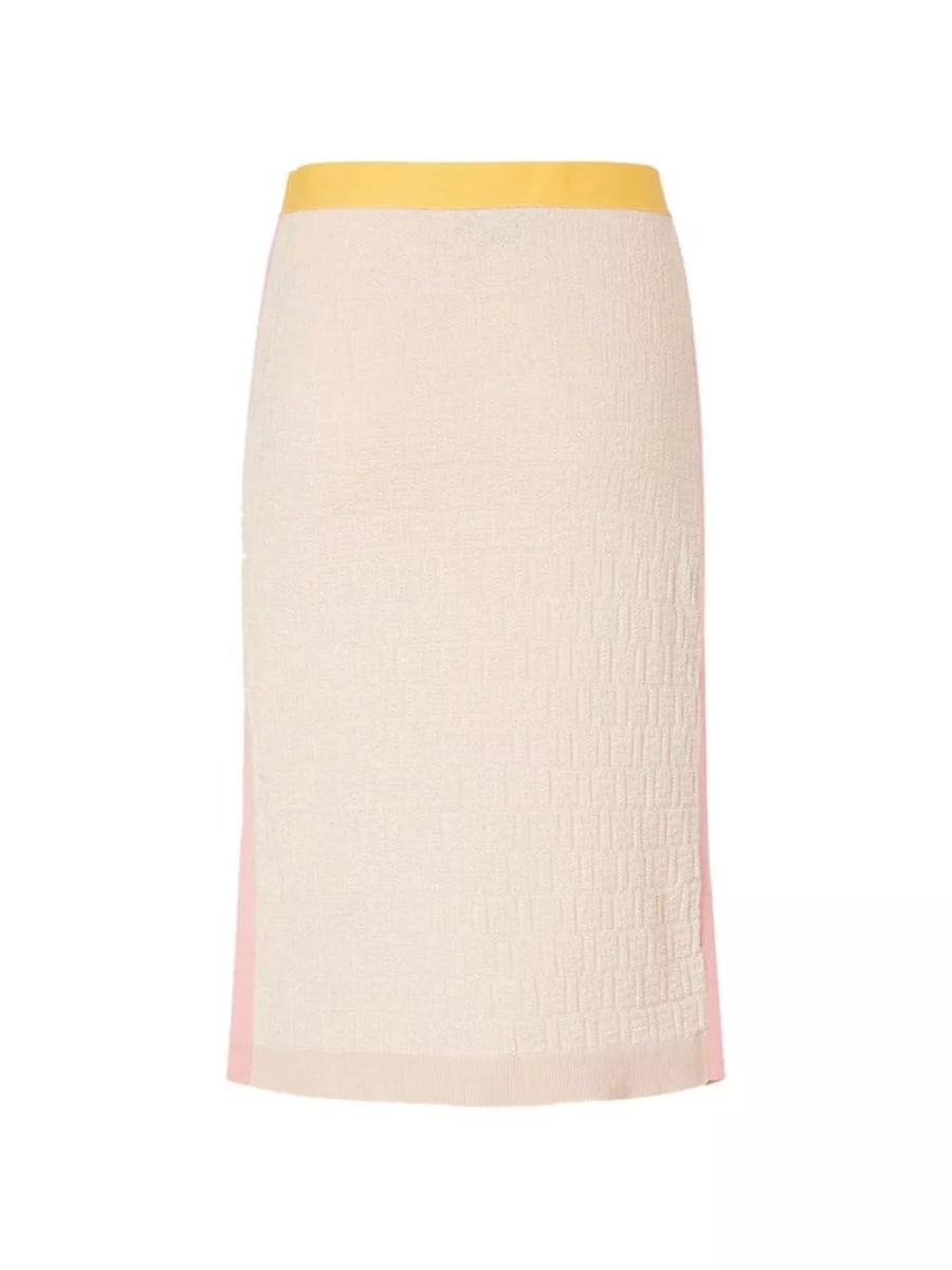 Fendi Gonna in misto cotone e seta, view 2