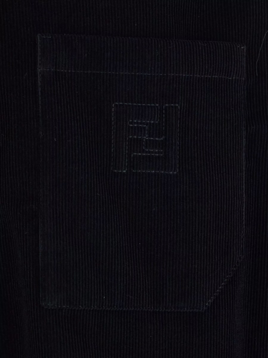 Fendi Camicia con ricamo FF, view 3