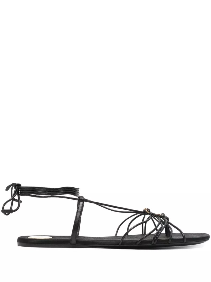 Saint Laurent Sandali in satin Babylone