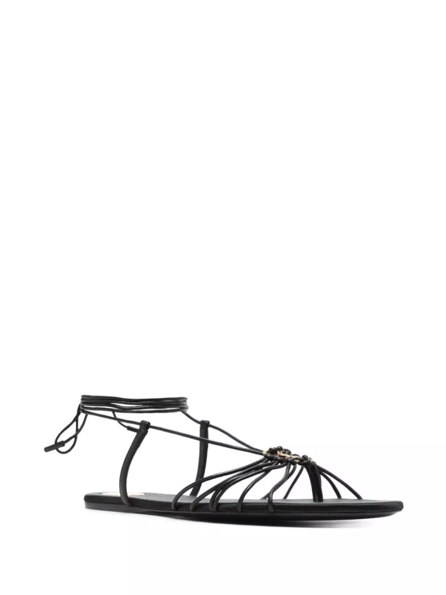Saint Laurent Sandali in satin Babylone, view 2