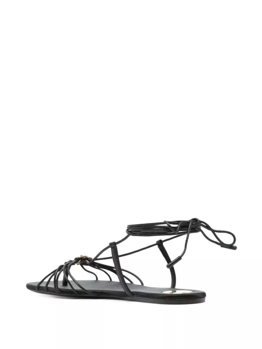 Saint Laurent Sandali in satin Babylone, view 4