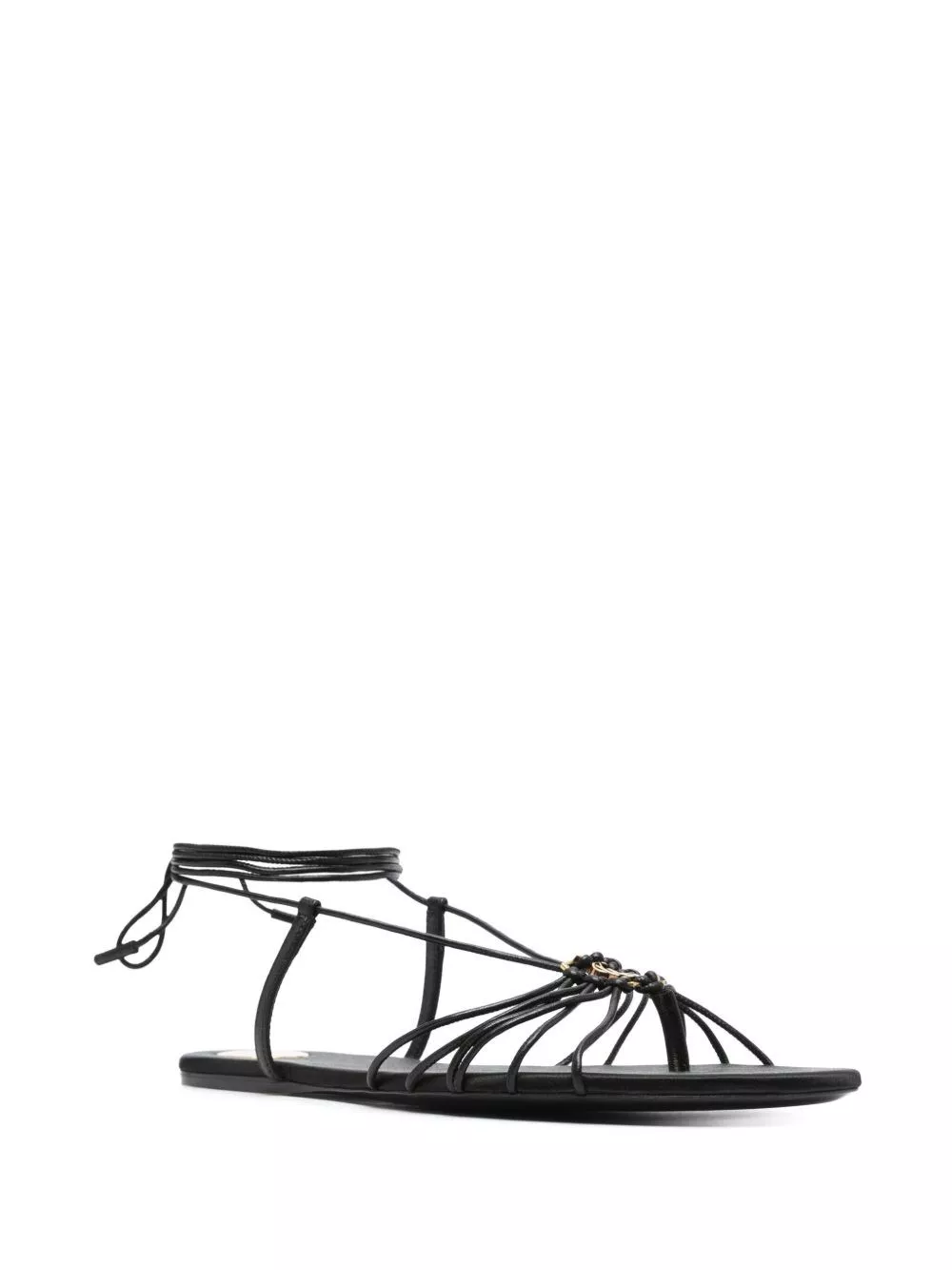 Saint Laurent Sandali in satin Babylone, view 2