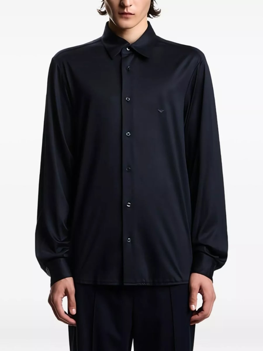 Emporio Armani Camicia in misto cotone, view 2
