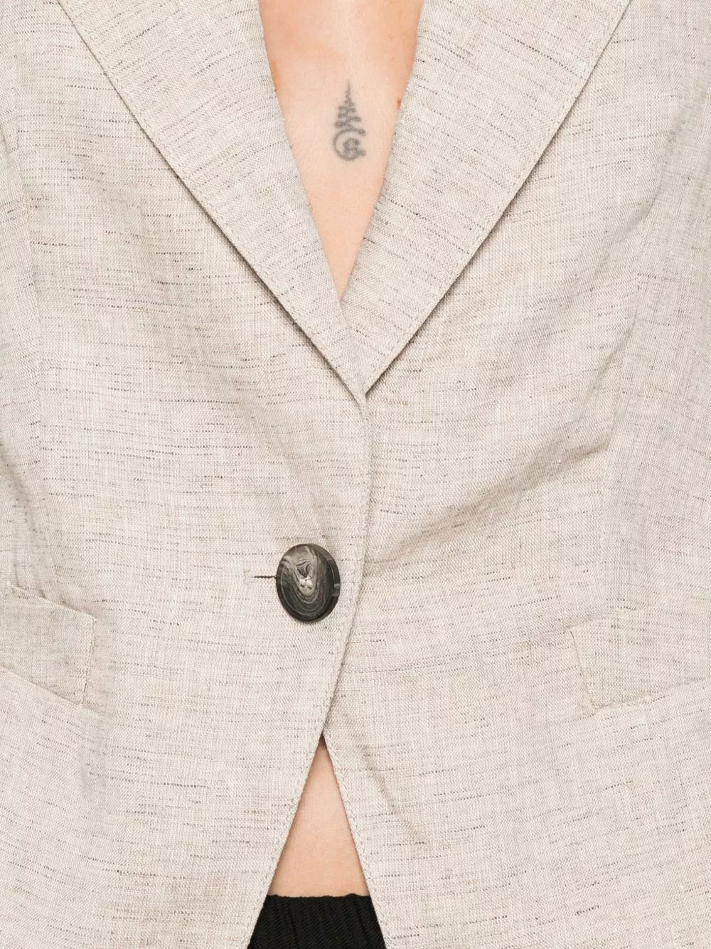Emporio Armani Giacca in lino monopetto, view 2