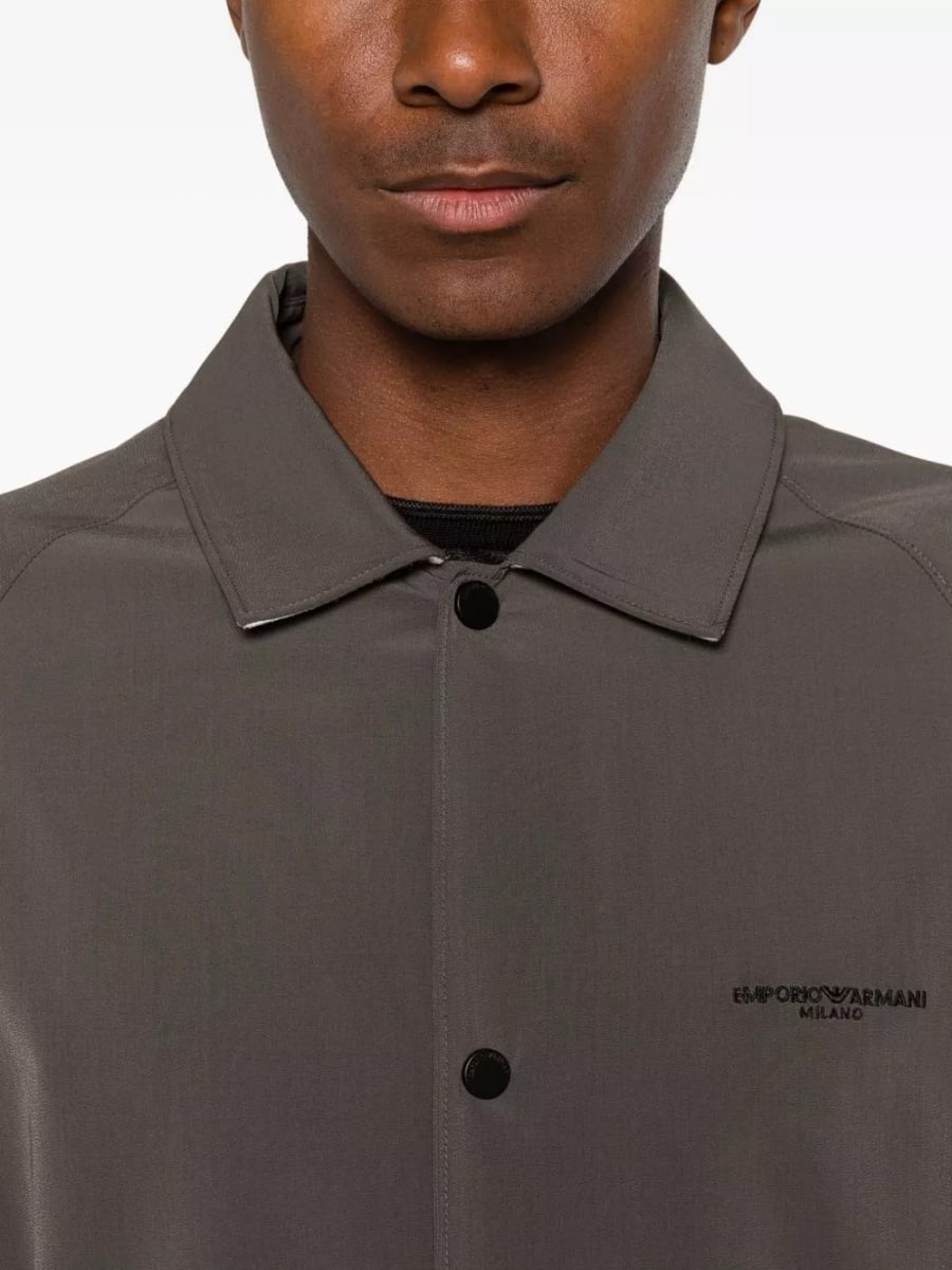 Emporio Armani overshirt logo, view 3