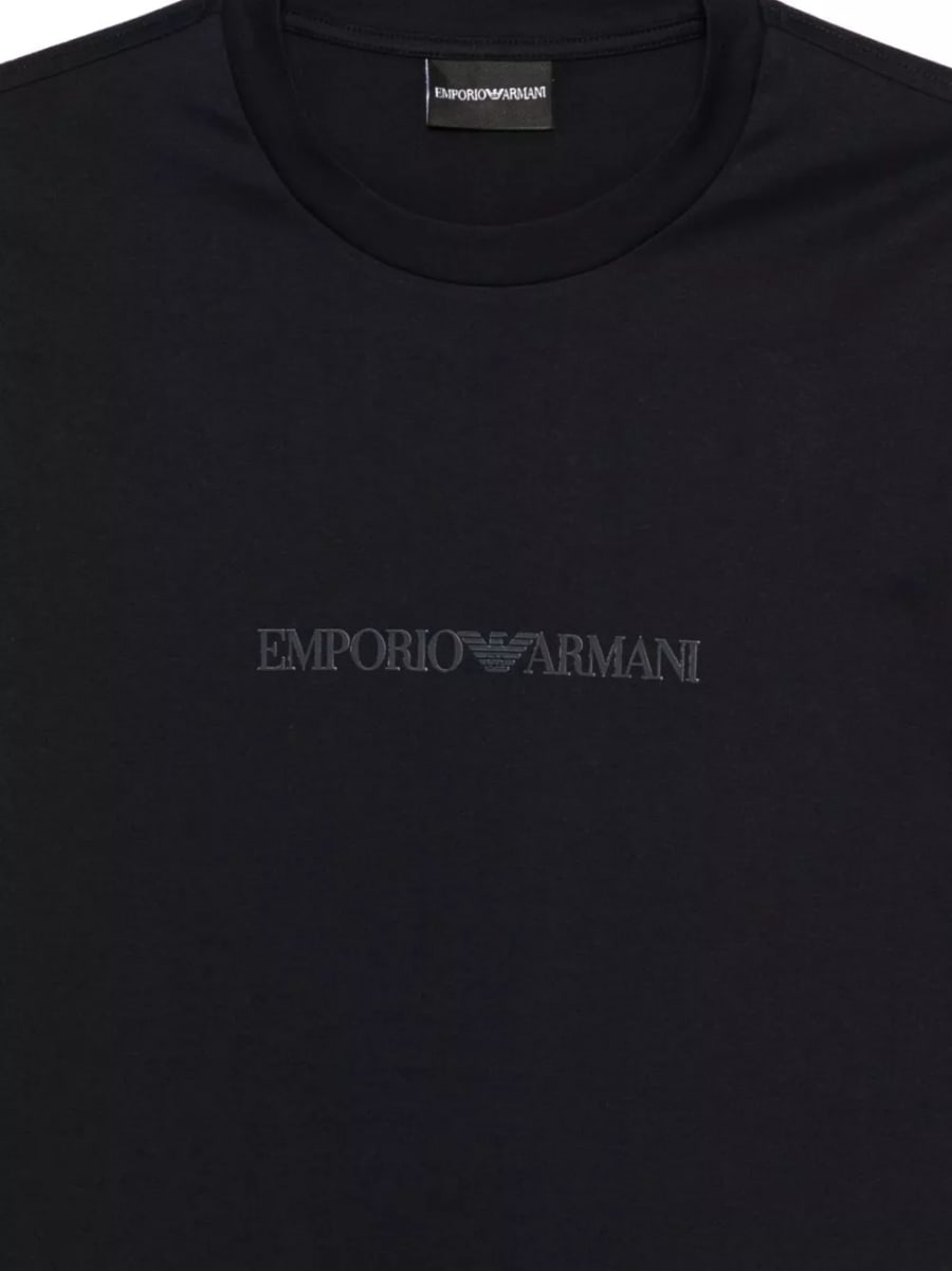 Emporio Armani T-shirt in cotone con logo, view 3