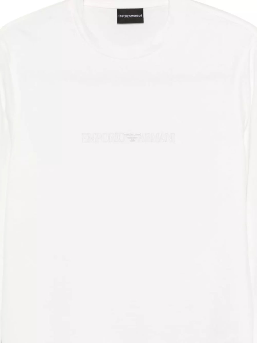 Emporio Armani T-shirt in cotone con logo, view 2
