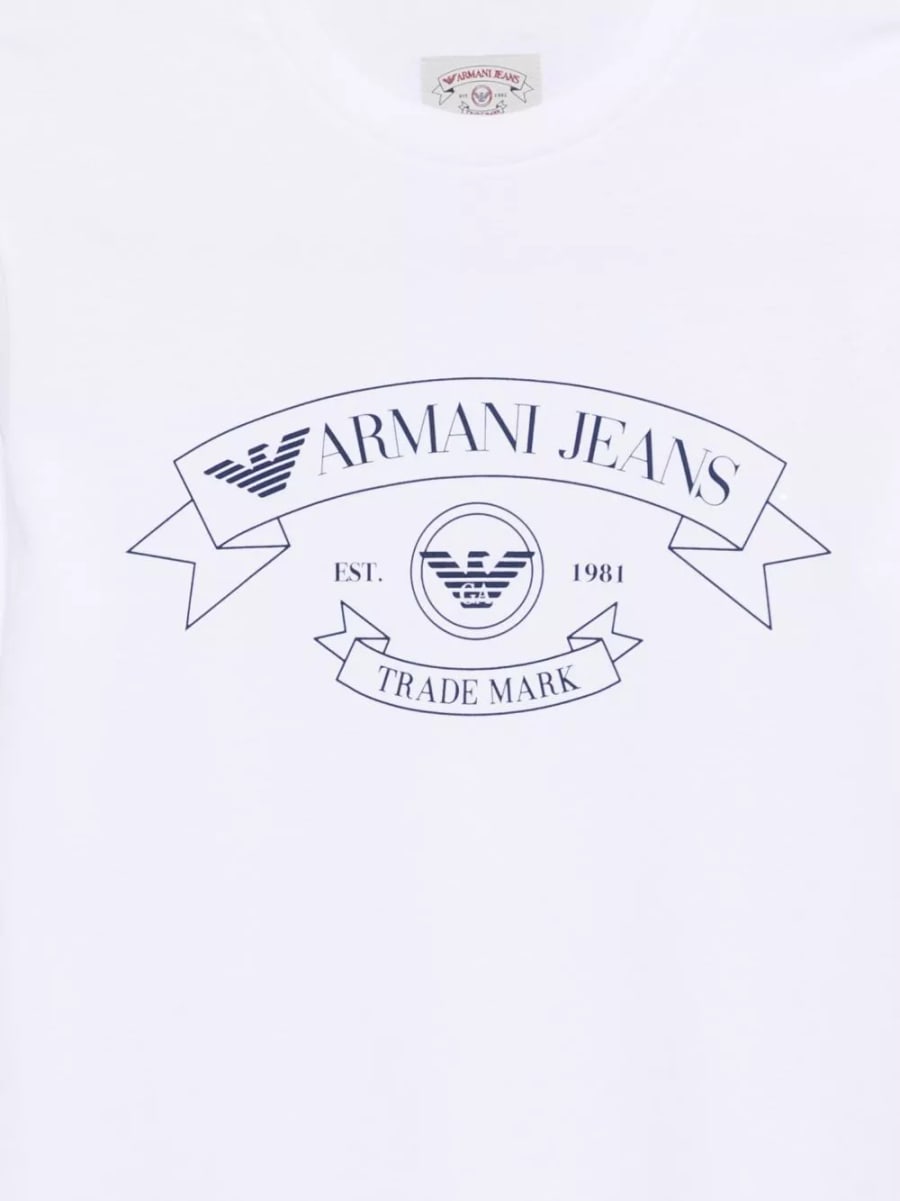 Emporio Armani T-shirt in cotone con logo, view 3