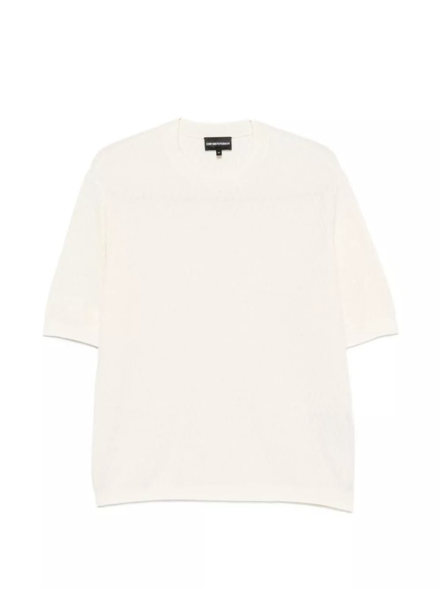 Emporio Armani Maglione in cotone a girocollo