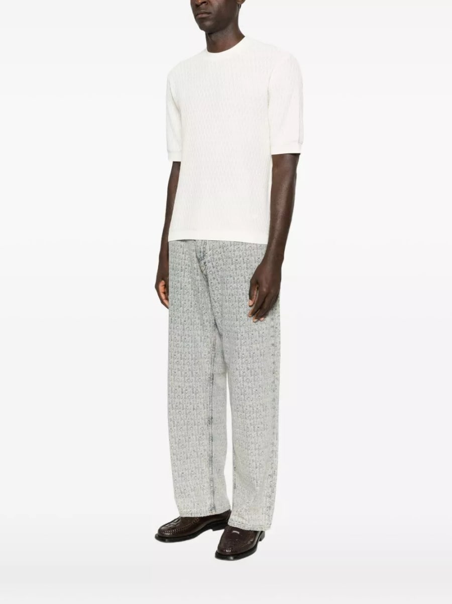 Emporio Armani Maglione in cotone a girocollo, view 2