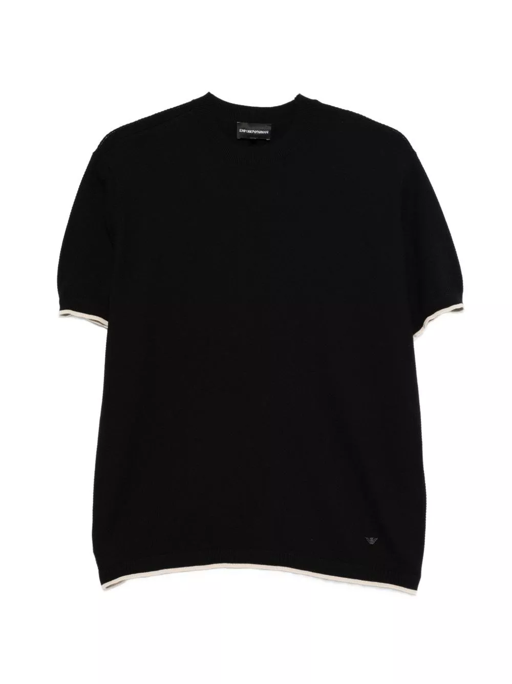 Emporio Armani T-shirt in cotone lavorato a maglia
