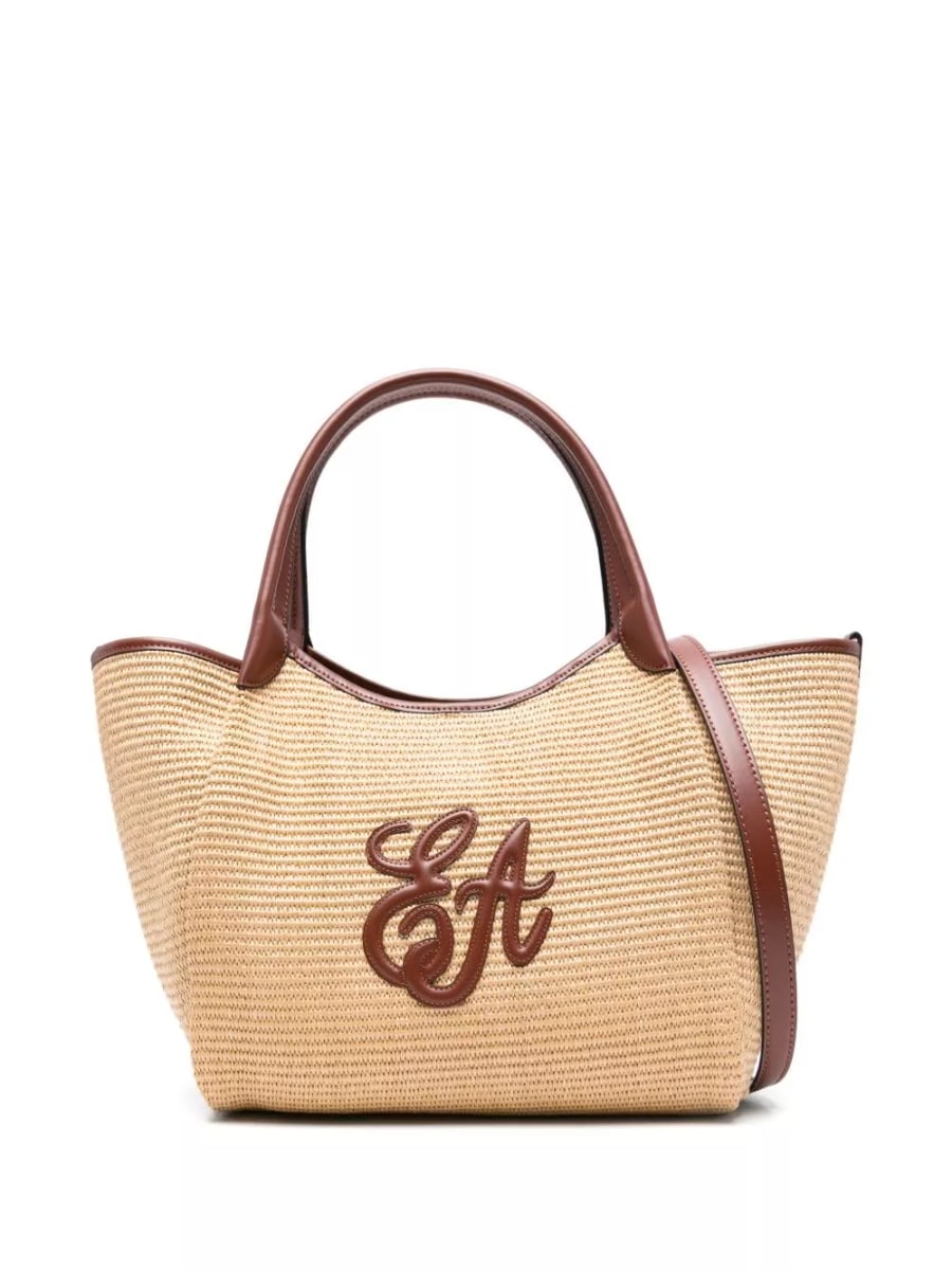 Emporio Armani Tote Bag in paglia media