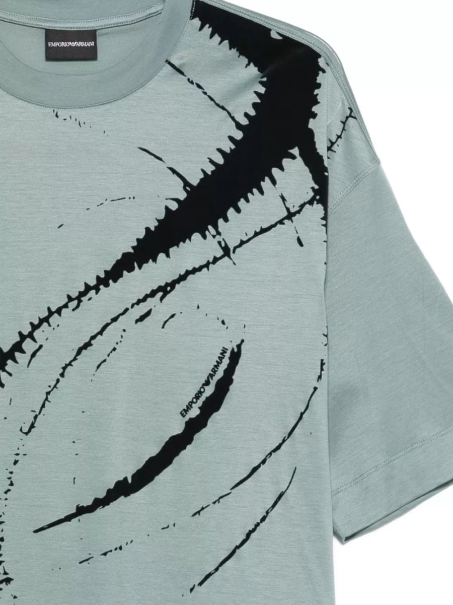 Emporio Armani T-shirt in misto cotone, view 3