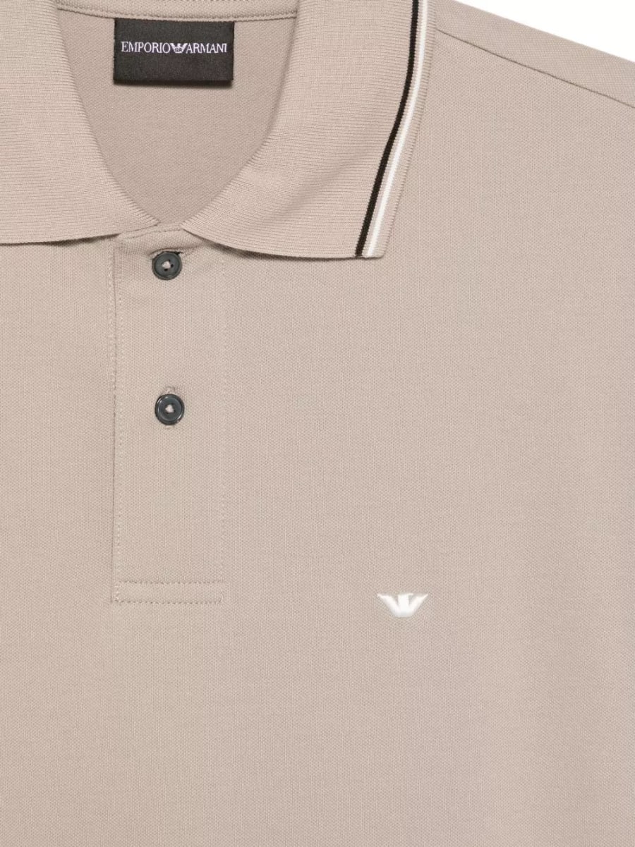 Emporio Armani la polo con logo in cotone, view 3