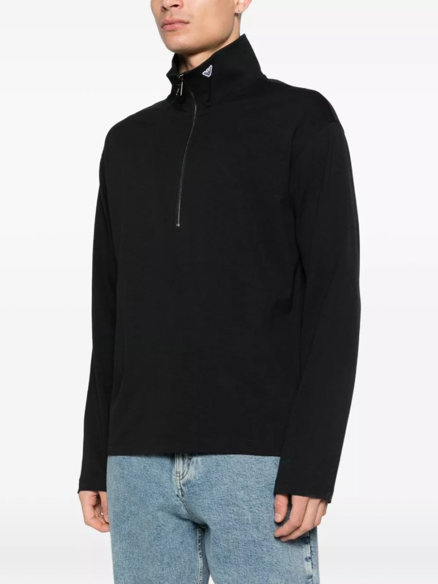 Emporio Armani Pullover con mezza zip, view 2