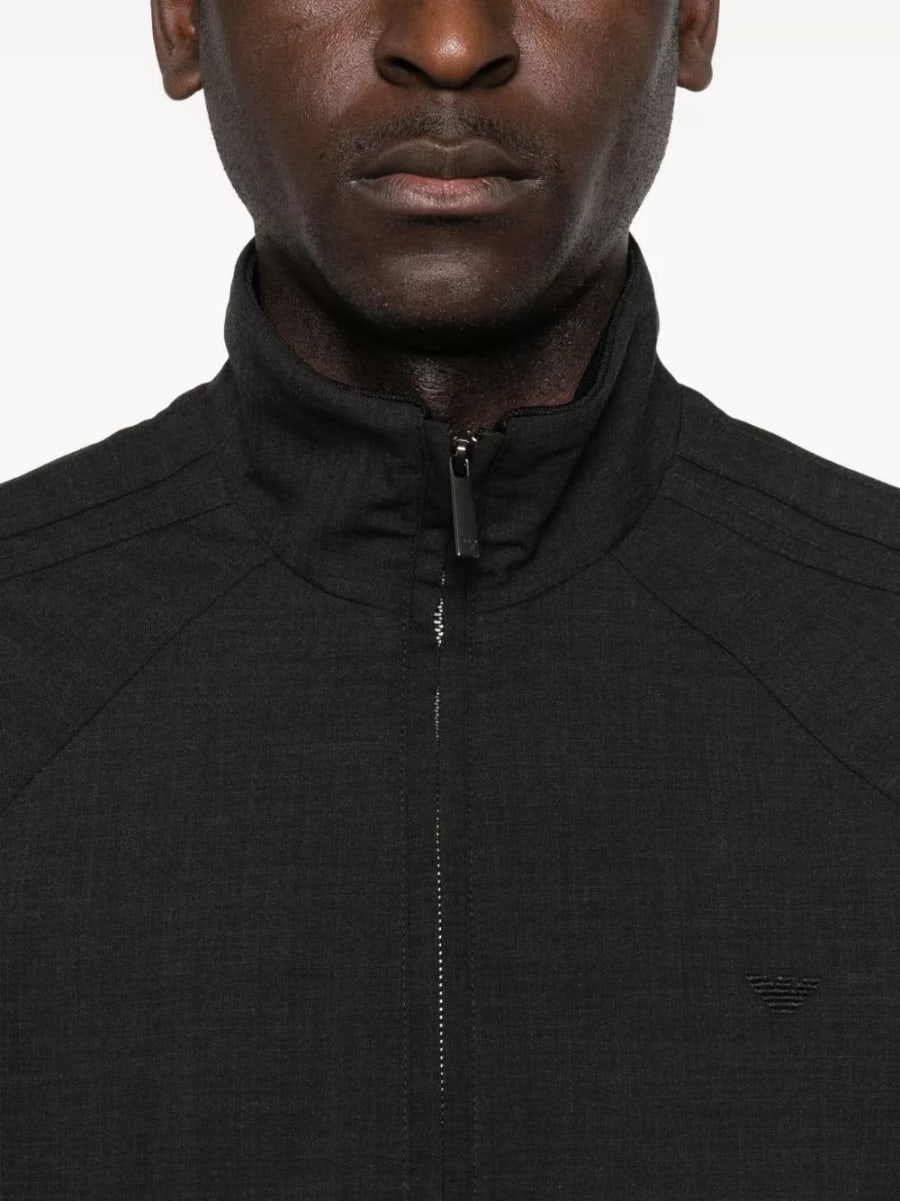 Emporio Armani Giacca bomber in misto lana, view 3