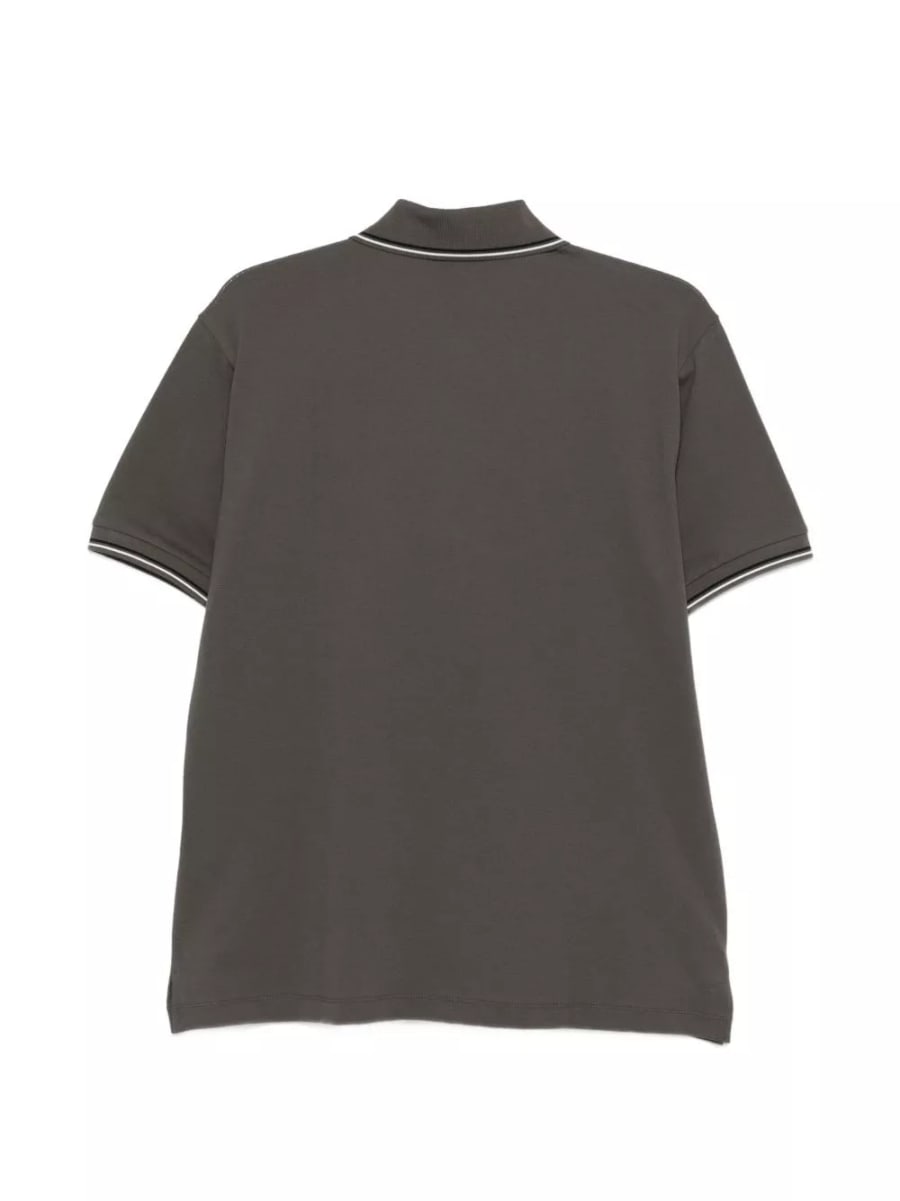 Emporio Armani la polo in cotone con logo, view 2