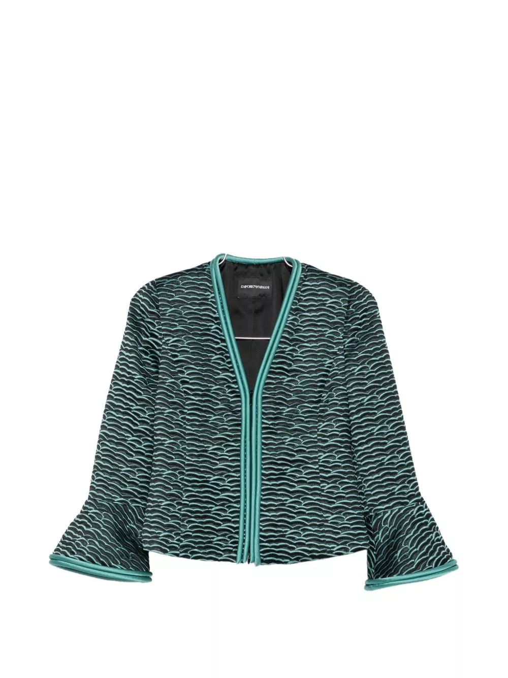 Emporio Armani Giacca con maniche arricciate testurizzate