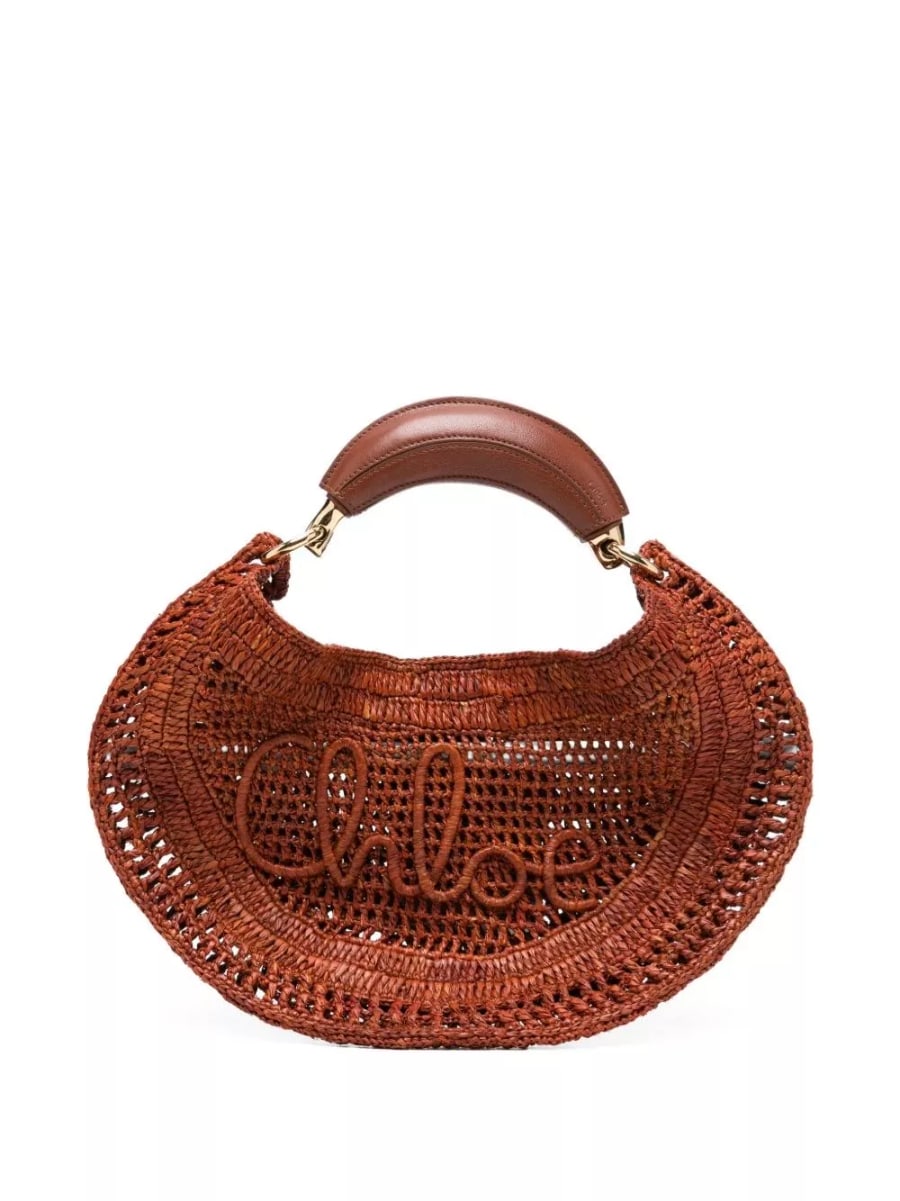 Chloé Borsa hobo in rafia Summer Banana