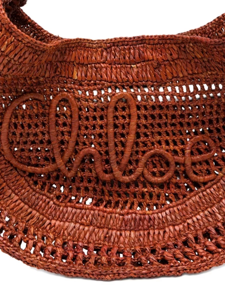 Chloé Borsa hobo in rafia Summer Banana, view 3