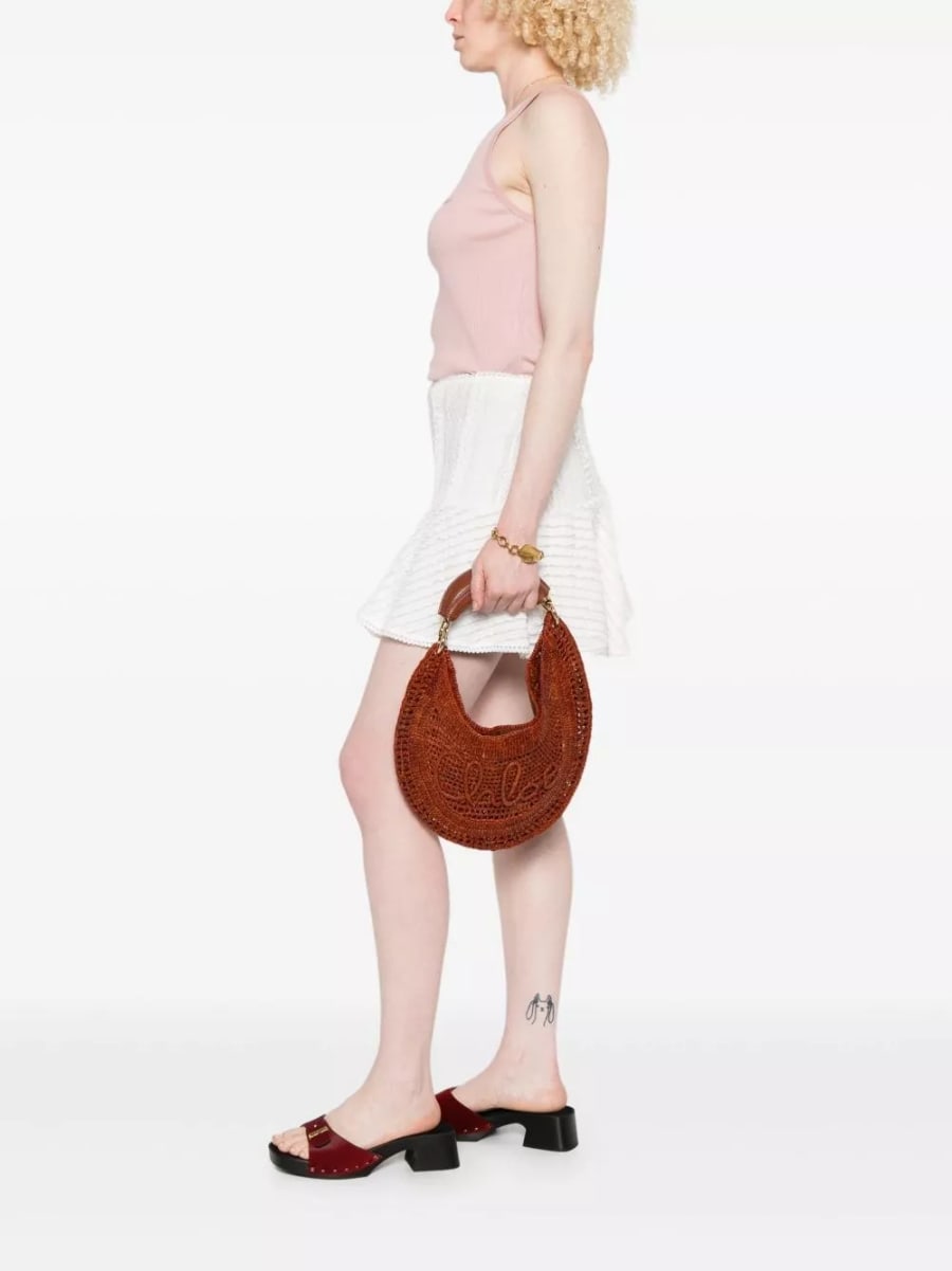 Chloé Borsa hobo in rafia Summer Banana, view 4