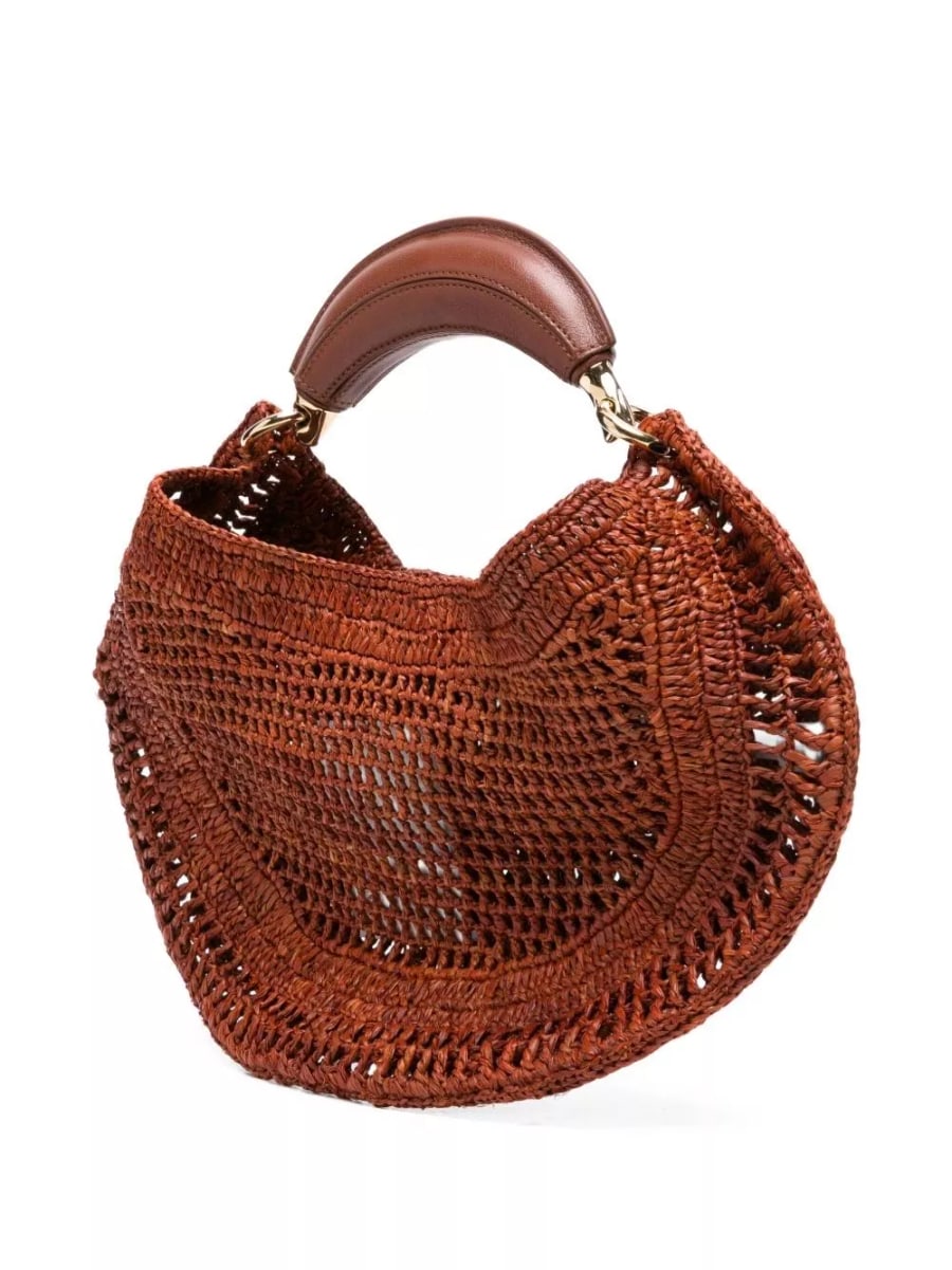 Chloé Borsa hobo in rafia Summer Banana, view 5