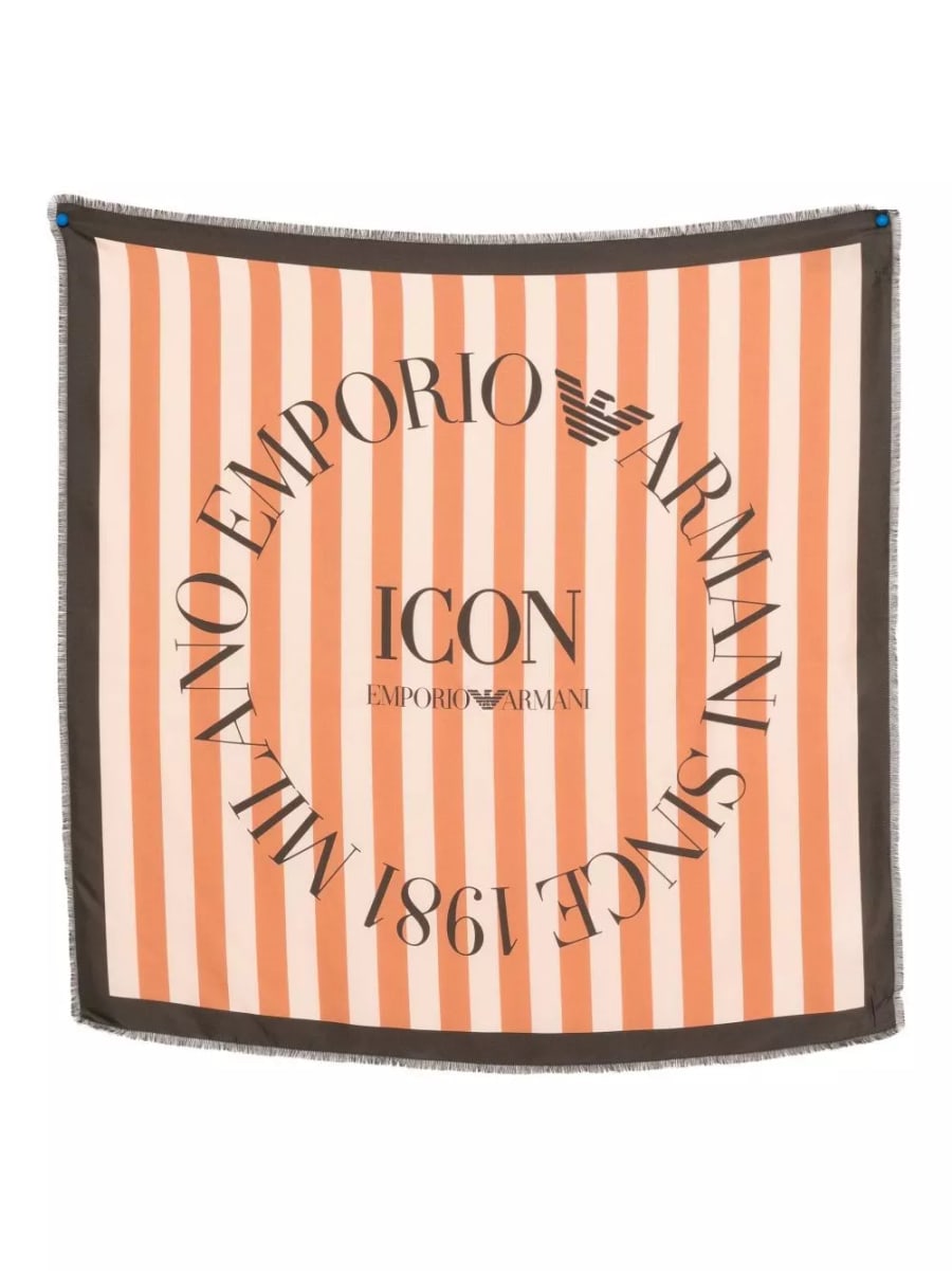 Emporio Armani Foulard in seta a righe