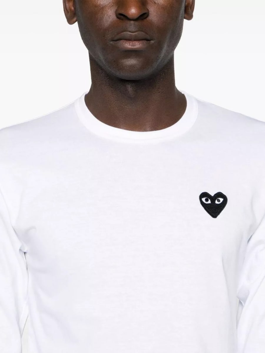 Comme des garçons play T-shirt in cotone, view 2