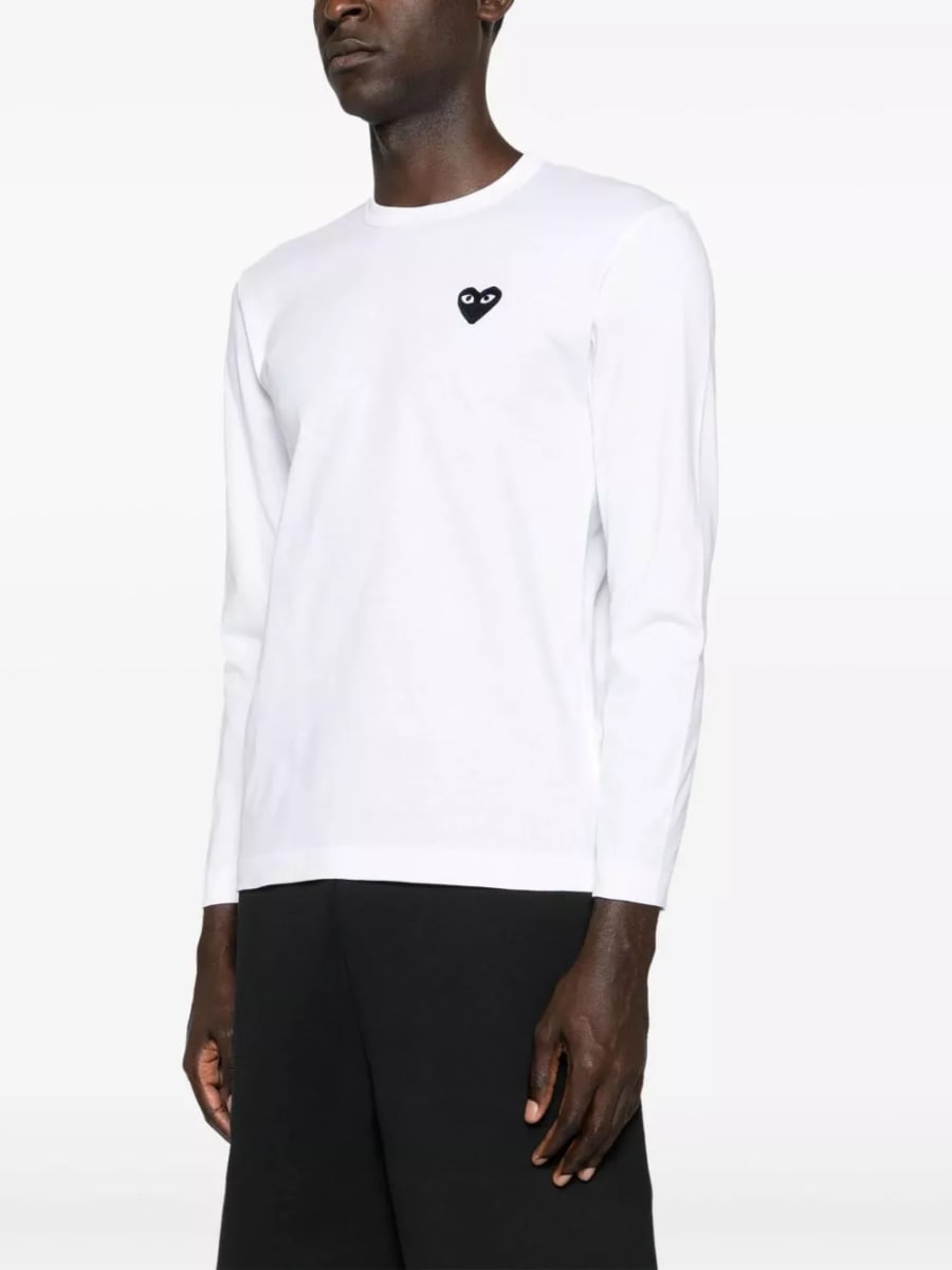 Comme des garçons play T-shirt in cotone, view 4