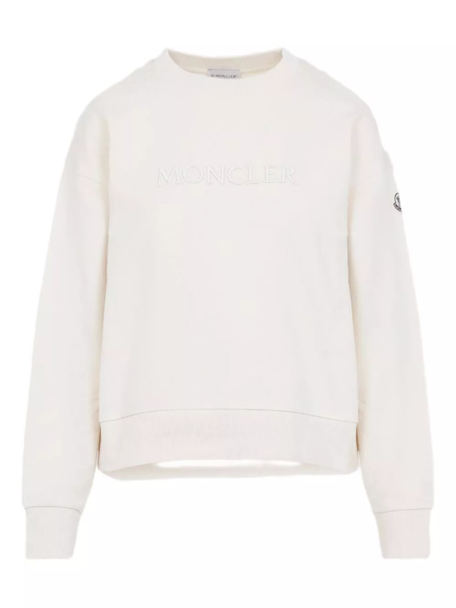 Moncler Felpa in cotone con logo