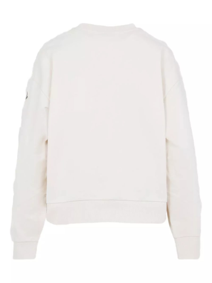 Moncler Felpa in cotone con logo, view 2