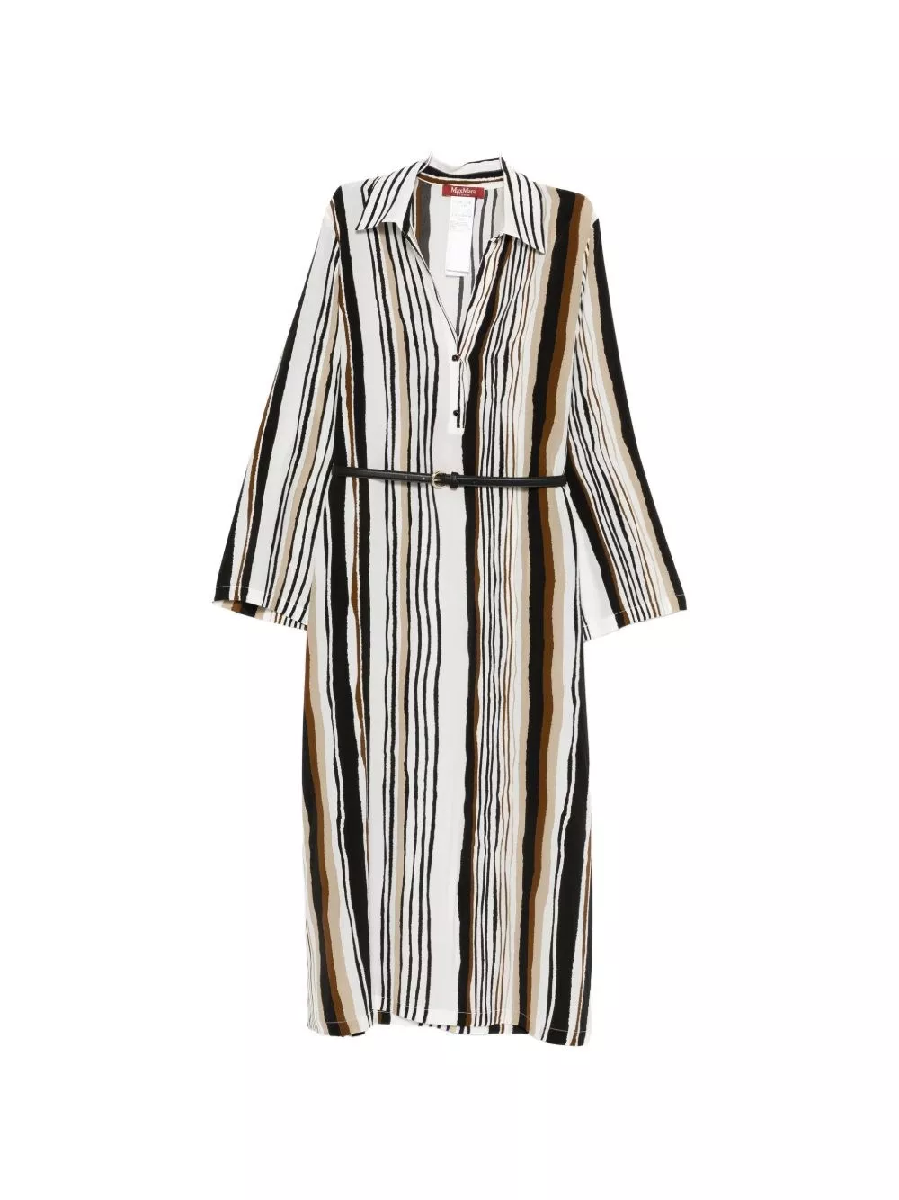 Max Mara Abito lungo in seta a righe