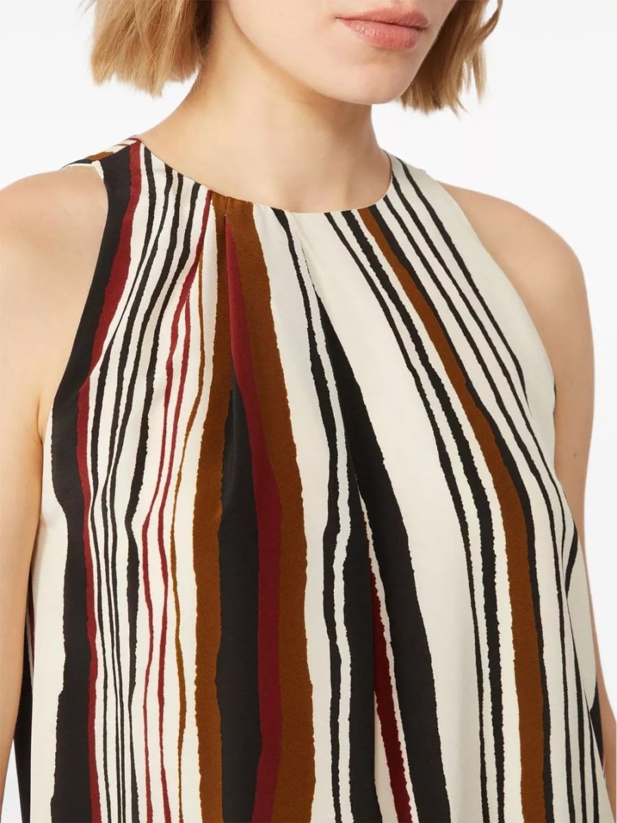 Max Mara Top in seta a righe, view 3