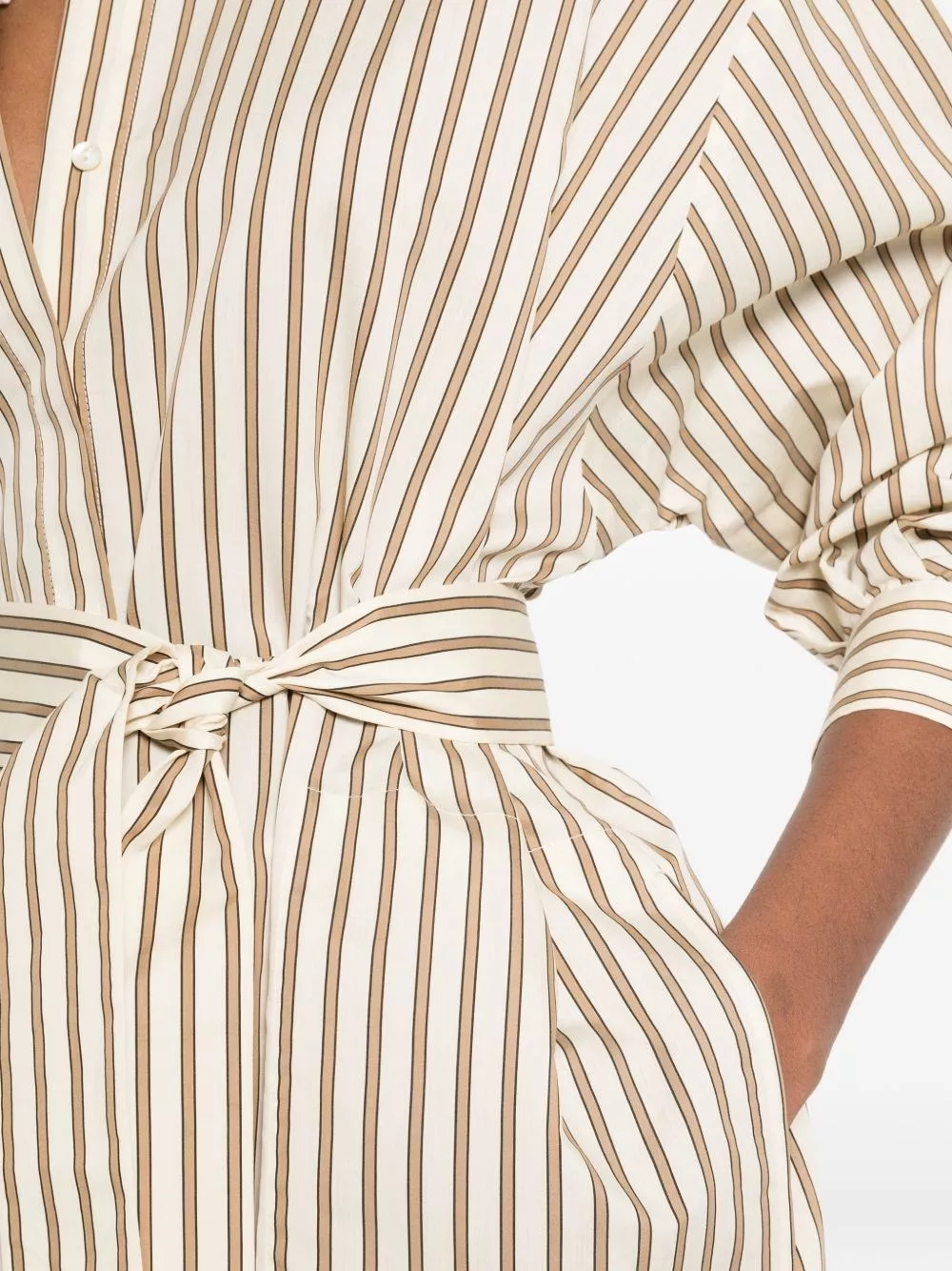 Max Mara Abito in misto seta a righe, view 2