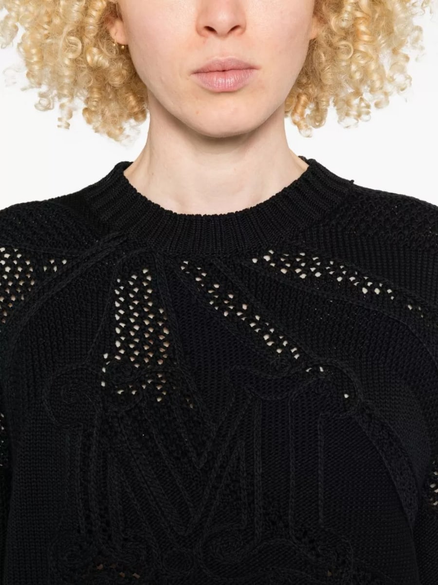 Max Mara Maglione in cotone a girocollo, view 2