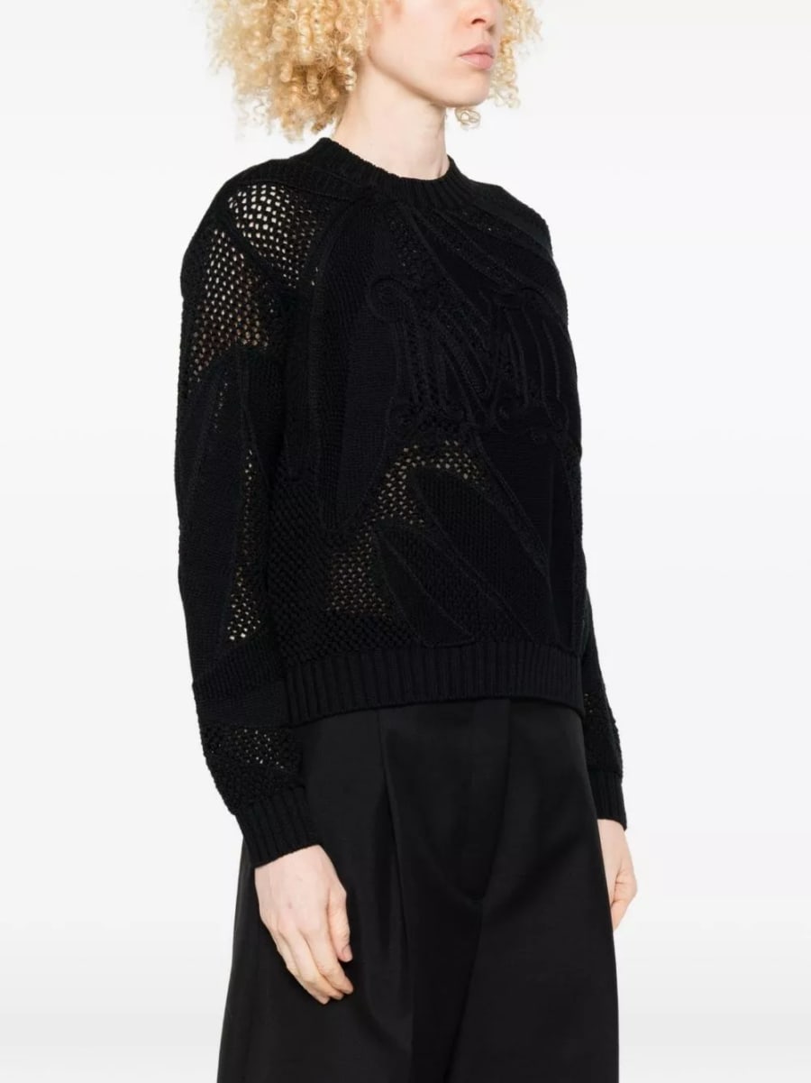Max Mara Maglione in cotone a girocollo, view 5