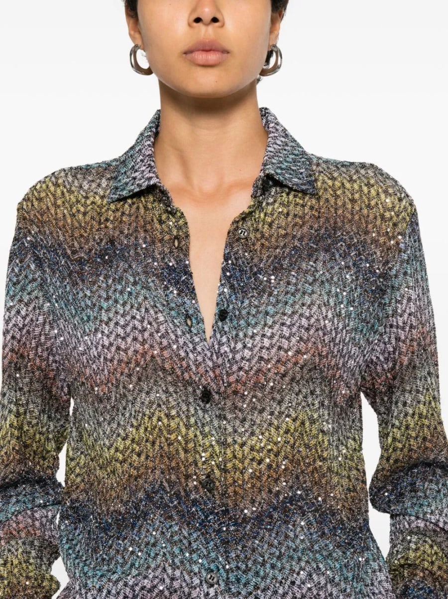 Missoni Camicia con stampa zig zag, view 3
